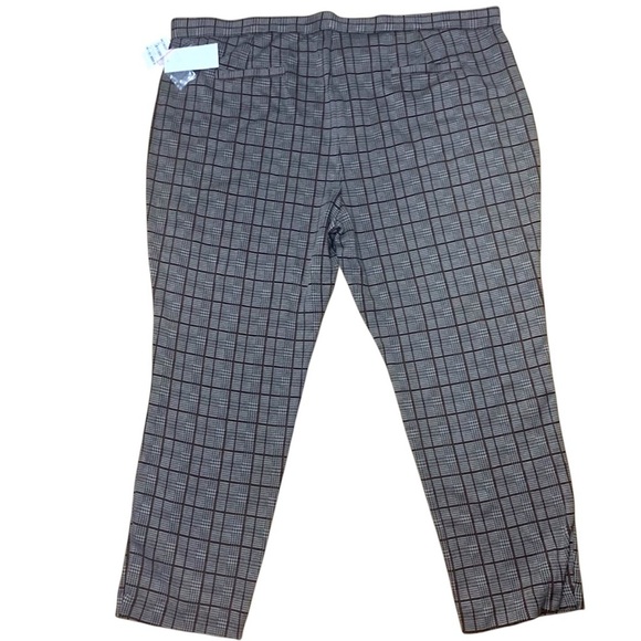Nordstrom Rack Plaid Pants Black White Brown Women’s Plus Size 3X new with tag - Picture 5 of 6